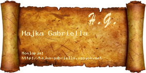 Hajka Gabriella névjegykártya
